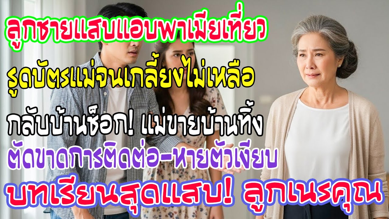 ลูกชายรูดบัตรฉันจนวงเงินหมด พอกลับถึงบ้าน ฉันขายบ้านตัดการติดต่อ แล้วหายไปจากชีวิตพวกเขา