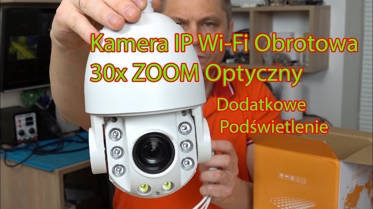 Kamera IP WiFi obrotowa 30x ZOOM Optyczny - do monitoringu zewnętrznego z Funkcją Alarmu!