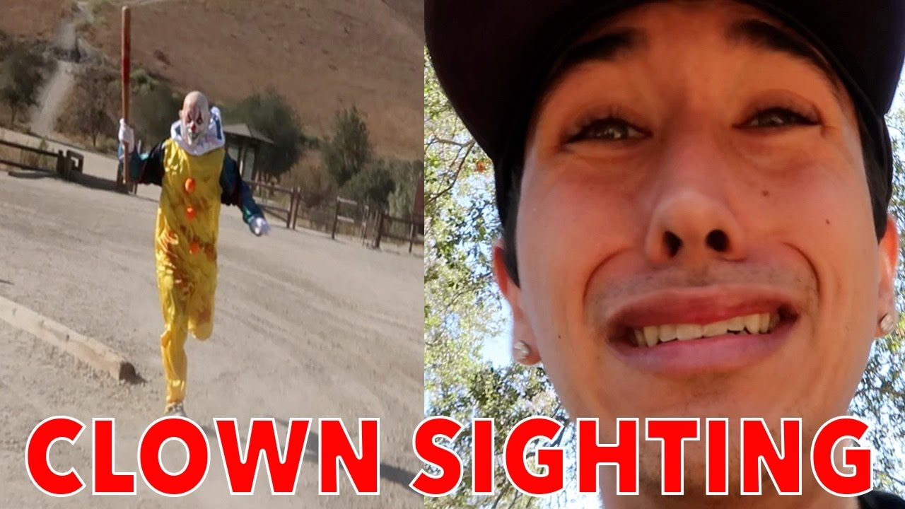 CLOWN SIGHTING! Chased by a KILLER Clown! *actual footage* NOT CLICKBAIT