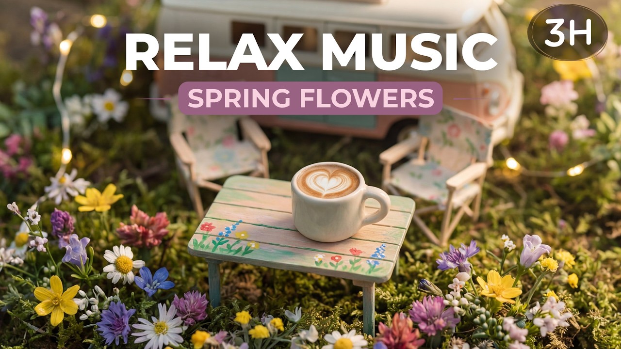 Spring Miniature Study Music 🌼☕  Cozy Van Life Lofi Beats for Focus & Relax