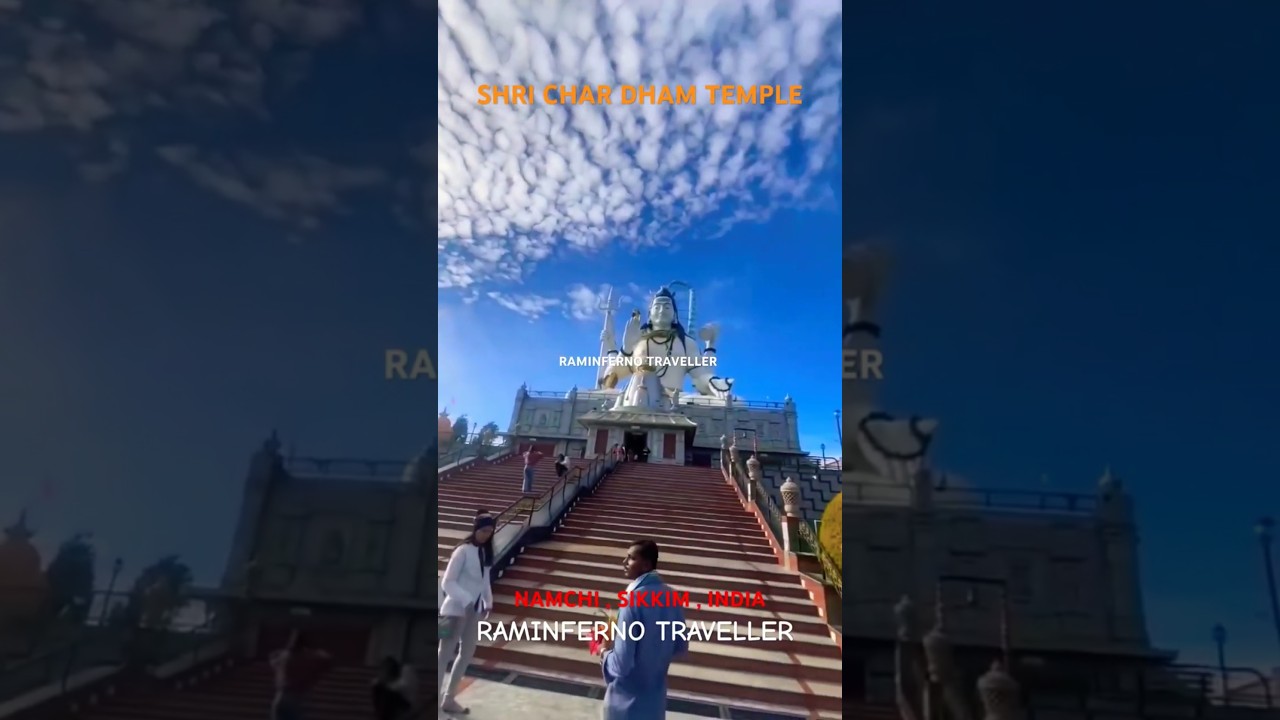 SHRI CHAR DHAM TEMPLE 🤩😱 Sikkim Mountains #sikkim #namchi #chardham #shorts #viral