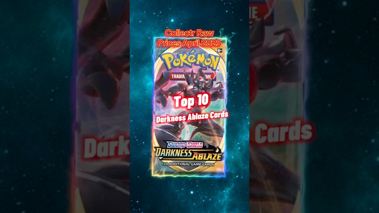Top 10 EXPENSIVE Darkness Ablaze Pokemon Cards 👀 #shorts #pokemon #top10 #darknessablaze