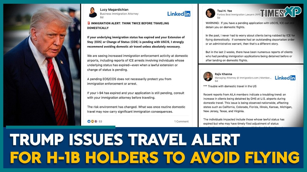 H-1B Visa Holders Get U.S Travel Warning From Lawyers | Indians In U.S