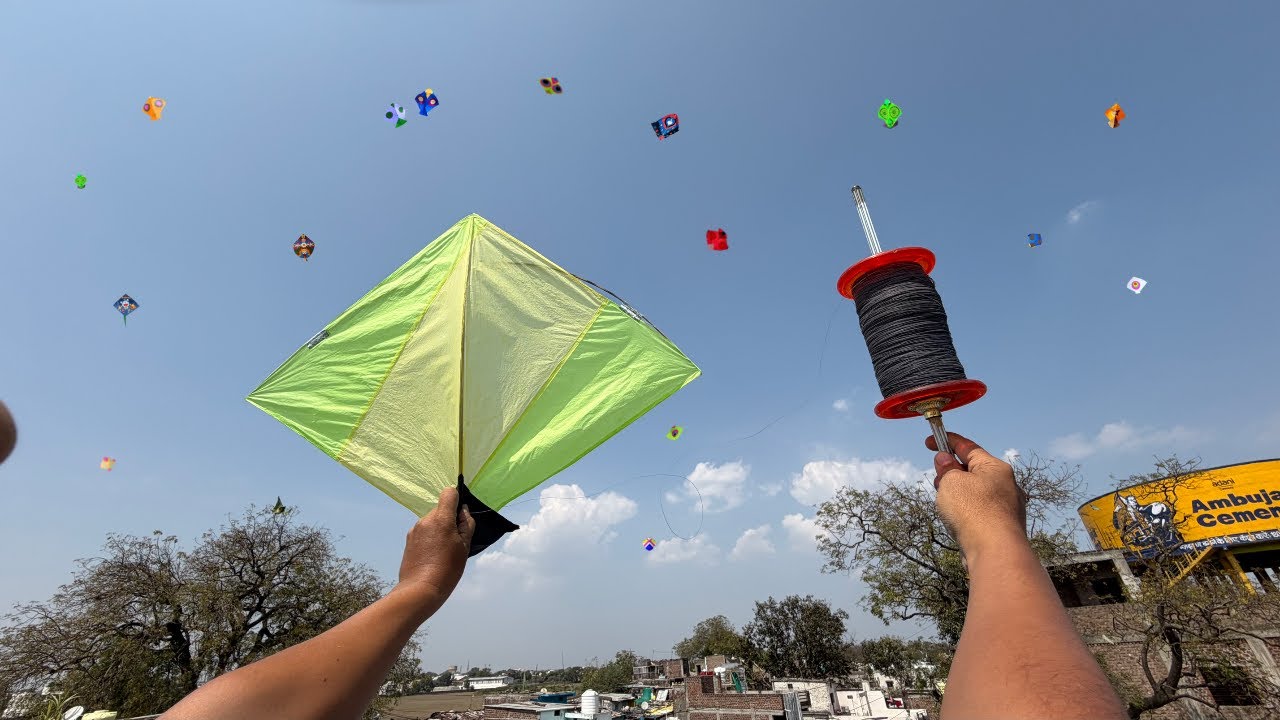 GRE KING MANJHA TESTING & KITE FIGHTING | KITE CUTTING | 🪁 