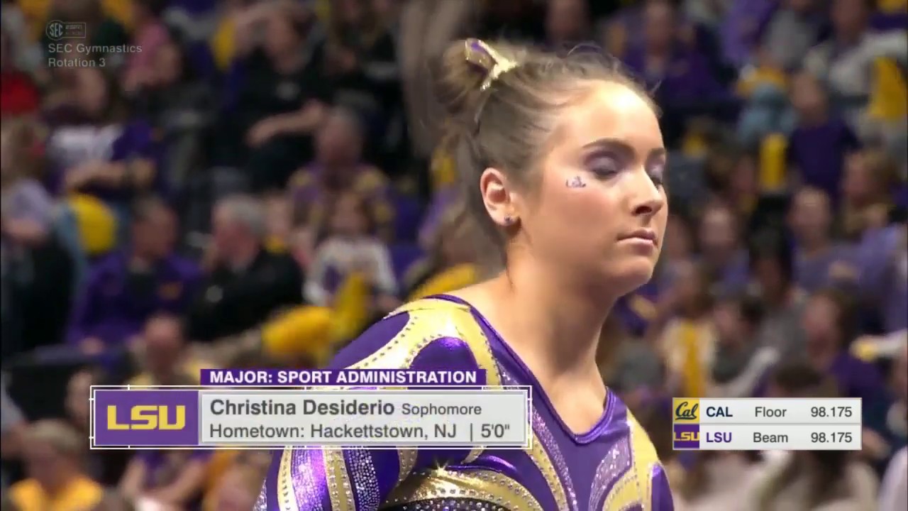 Christina Desiderio (LSU) 2019 Beam vs Cal 9.825