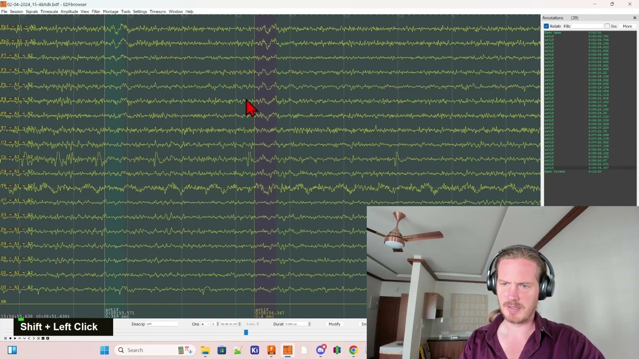 Annotating EEG BDF files session 2