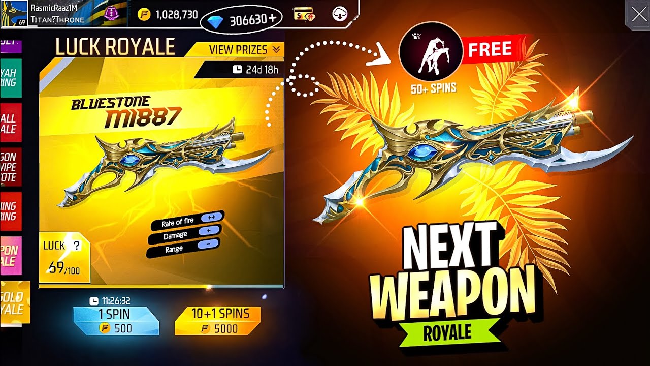 NEXT WEAPON ROYALE FREE FIRE 2025 | WEAPON ROYALE NEW GUN SKIN | UPCOMING OB51 UPDATE WEAPON ROYAL
