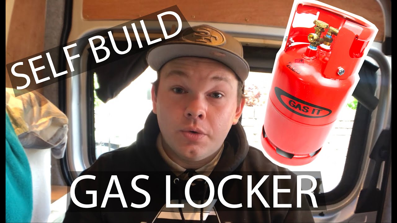 SELF BUILD CAMPER VAN GAS LOCKER CUPBOARD. DIY Sprinter Van LPG Install #vanlife