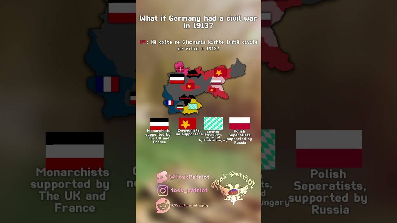 German Alternate Civil War #history #geographythroughmaps #map #mapguide #mapping #geography #europe