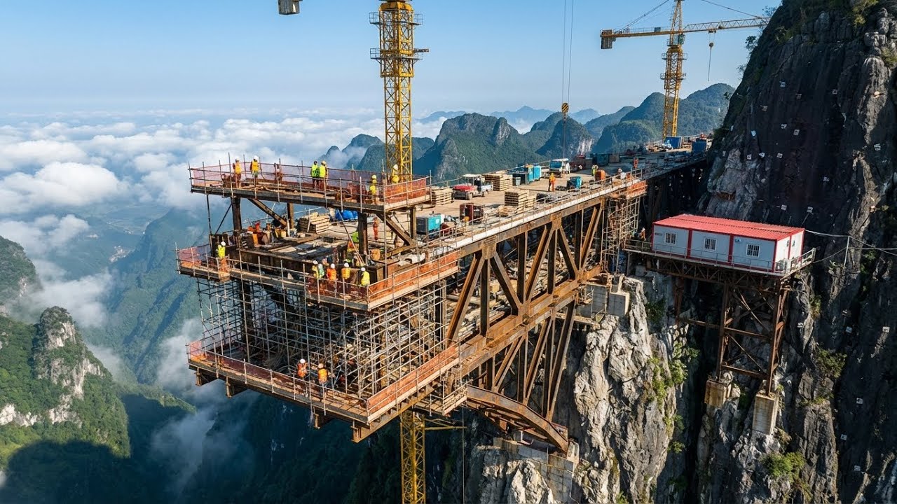 Lifting Giant Gondola Stations To The Top Of Sharp Cliffs | Groundbreakers