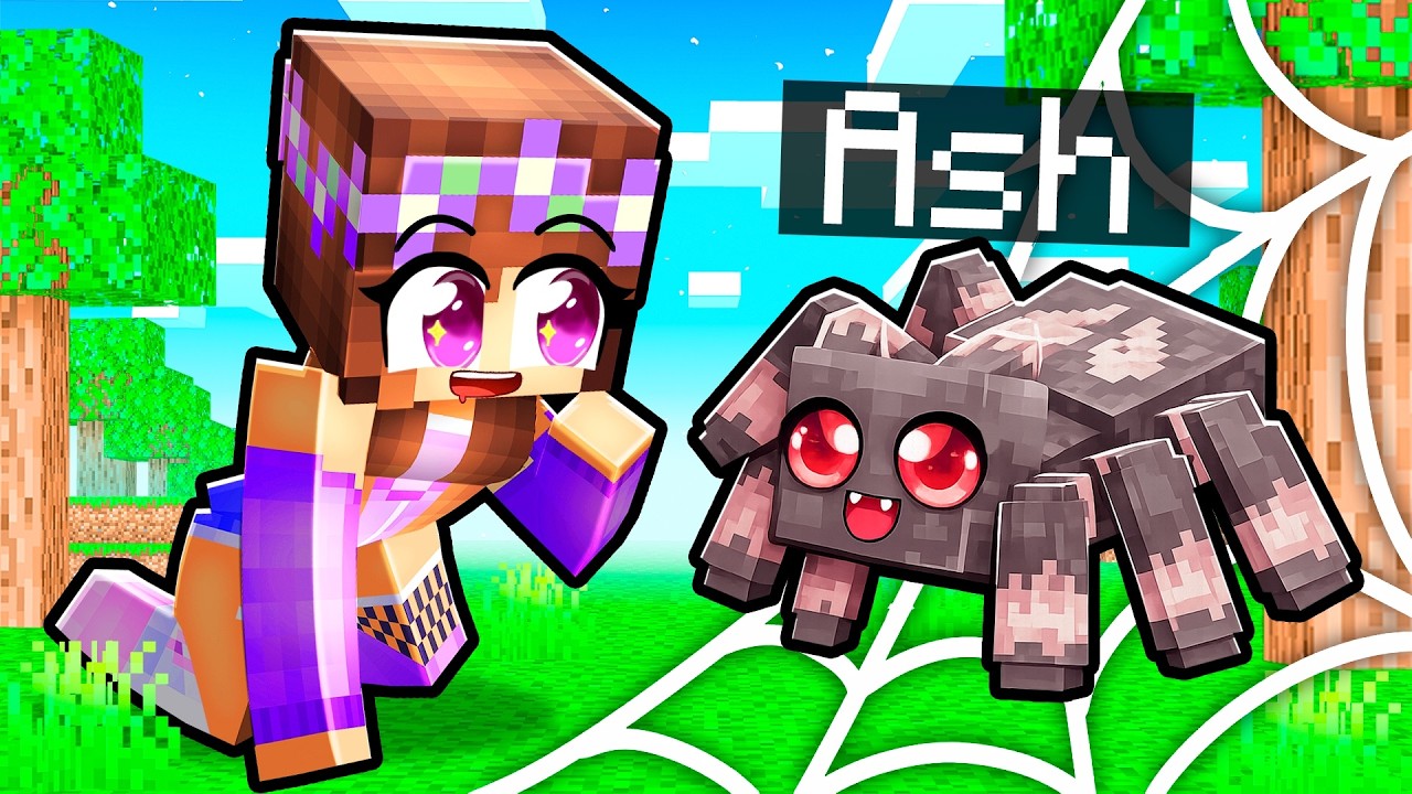 Playing as a BABY SPIDER in Minecraft!