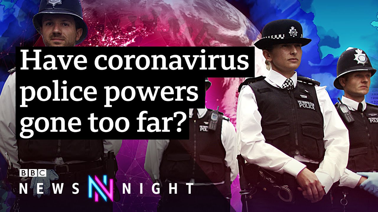 Coronavirus: On the road with British police enforcing social distancing - BBC Newsnight