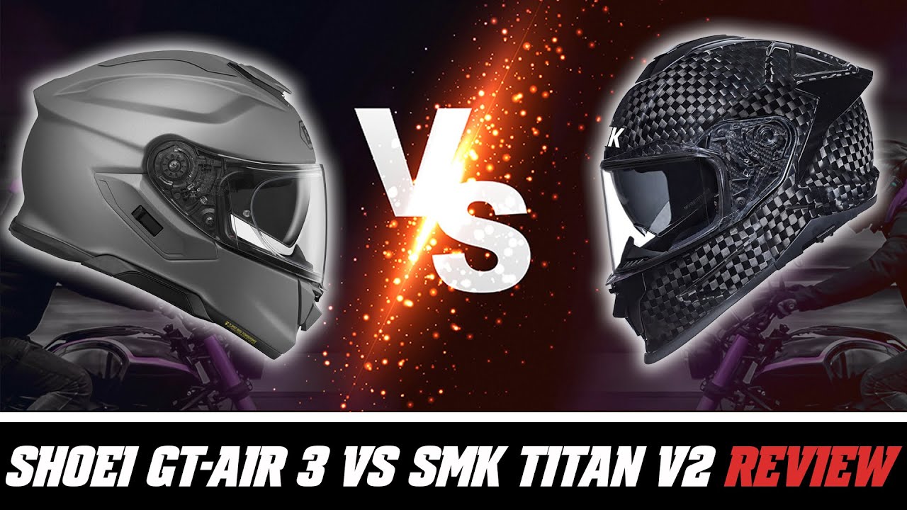 Shoei GT-Air 3 vs SMK Titan V2 Helmet - Review at SpeedAddicts.com