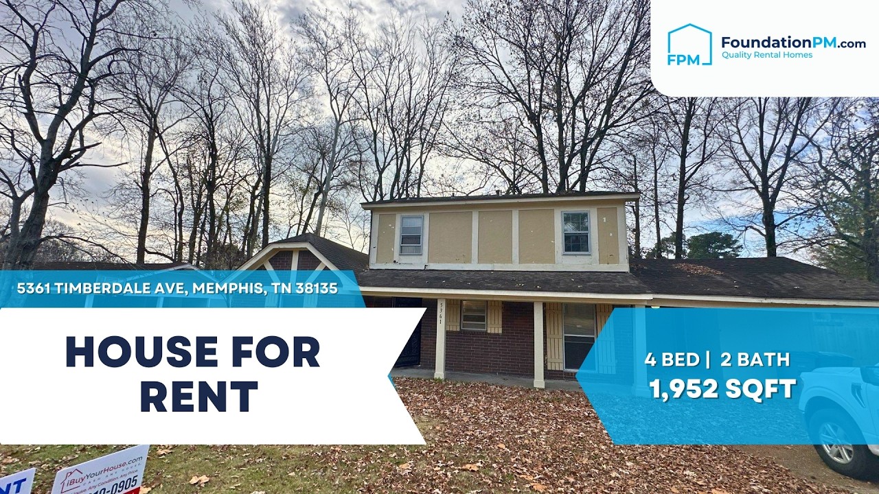 🏡 5361 Timberdale Ave, Memphis, TN 38135 | Fireplace & Fenced Yard | FoundationPM.com