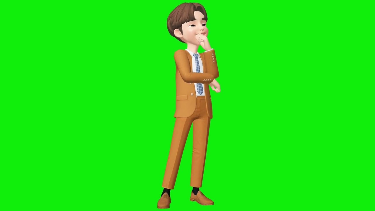 GREEN SCREEN 3 GAYA ANIMASI GURU PRIA BERBICARA