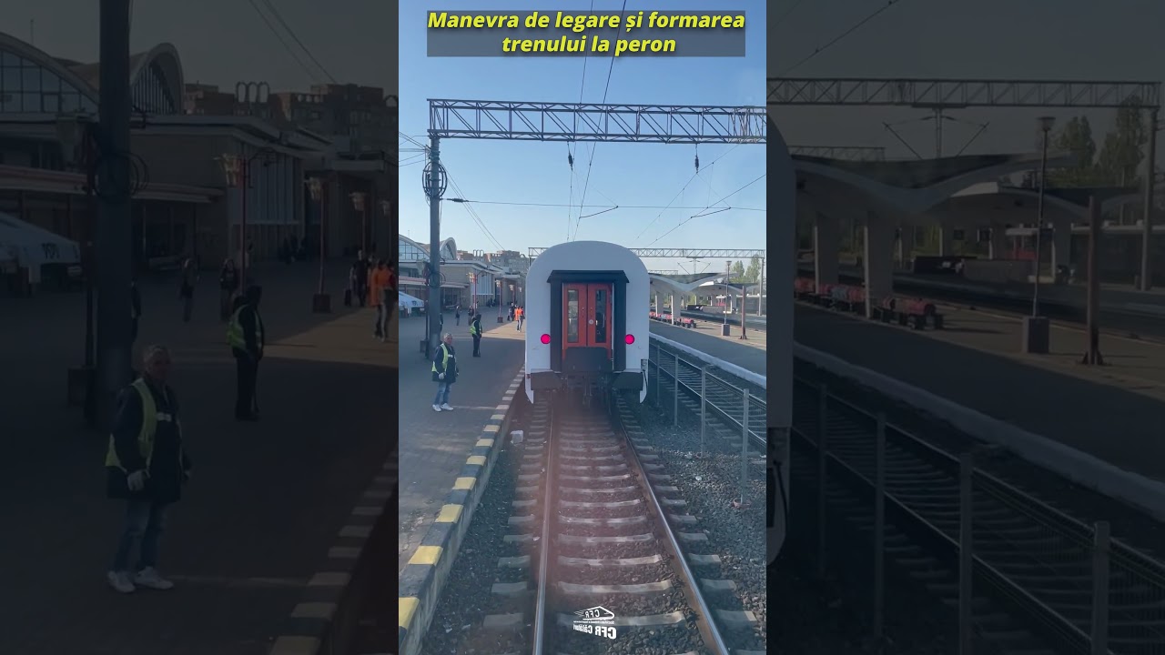 Manevra de legare și formarea trenului la peron  #cfrcalatori #train #cfr #news #trainspotting #