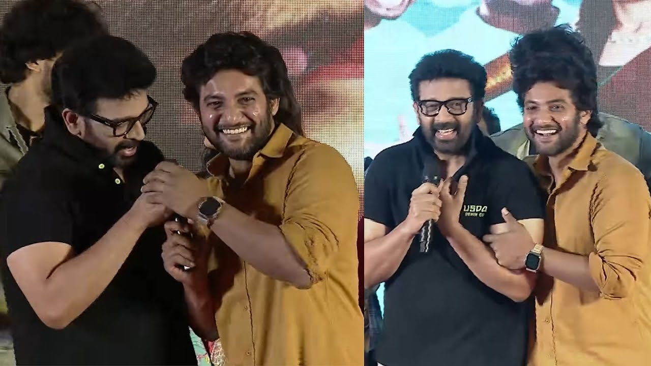 Hero Aadi Sai Kumar Fun With JD Chakravarthy @ Barabar Premistha Pre Release Event
