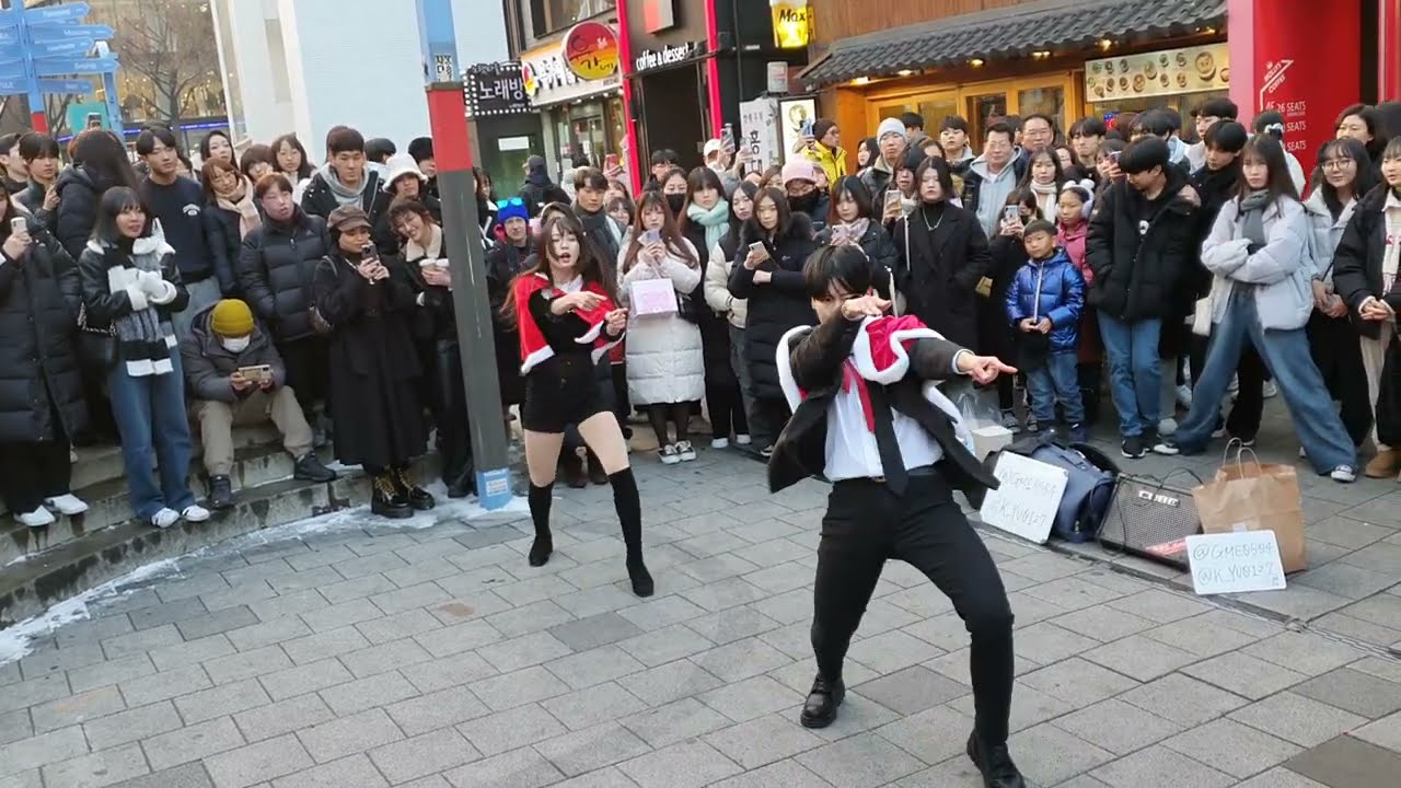 [STREET ARTIST] YU KAGAWA & HYOJIN. CHRISTMAS INTERACTIVE SHOW BUSKING. 231224.