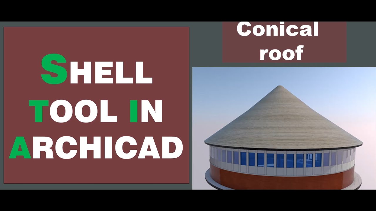 ARCHICAD Tutorial: Step-by-Step Conical Roof Design with Shell Tool (Kinyarwanda)