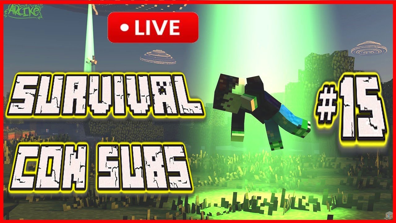 🔴 SURVIVAL con SUBS 👽 INVASION F #15 Comerciando con ALDEANOS 💎 #live #minecraftpe