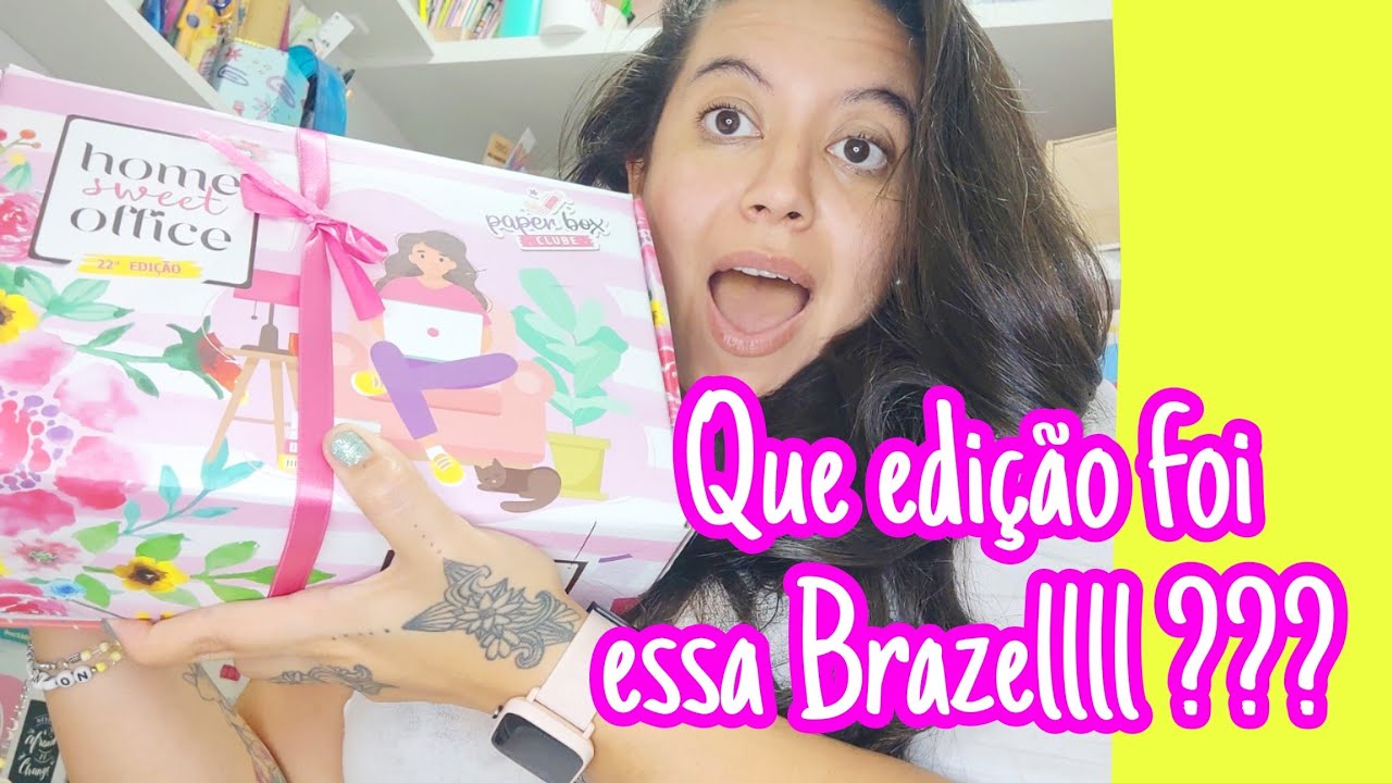 Unboxing Paper Box Clube Mega Max Laranja lima - Home Sweet Office - Agosto 2023 - Assinatura