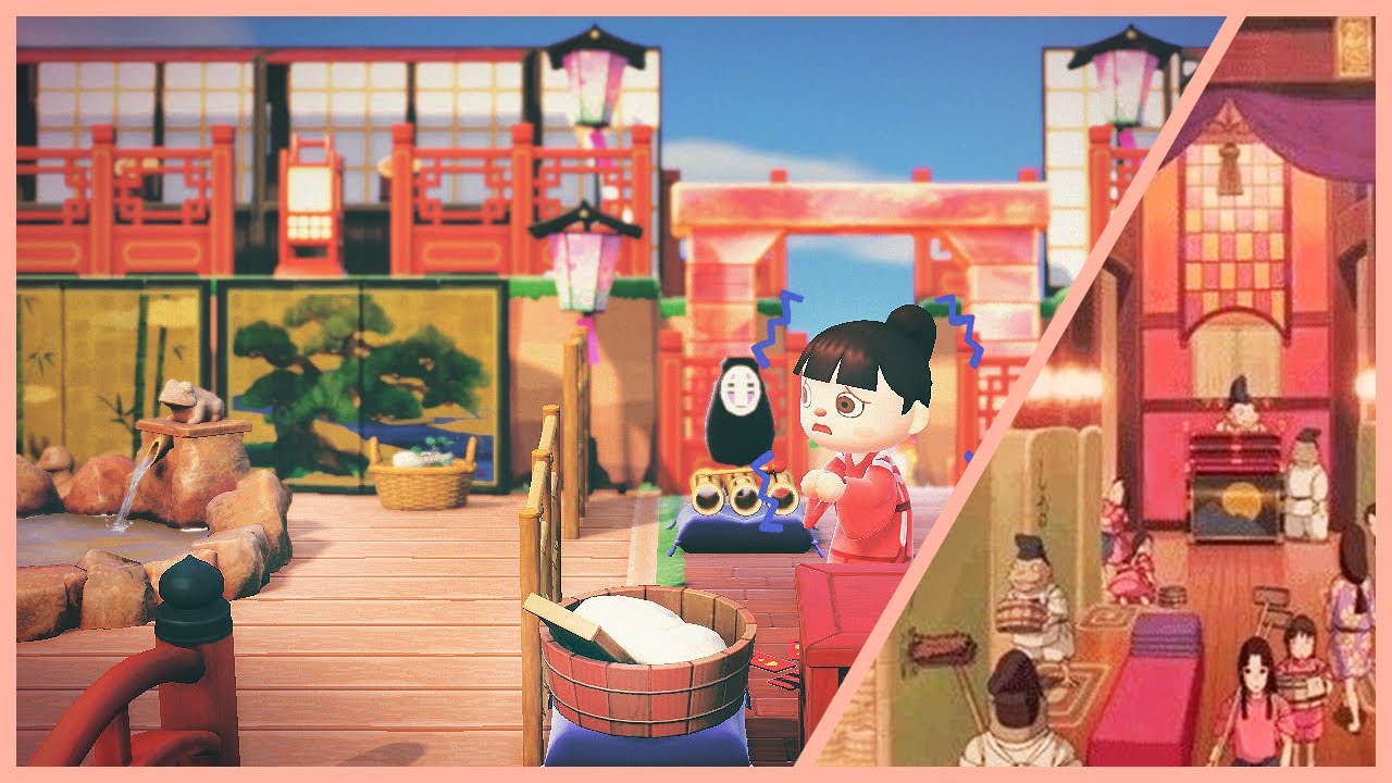 🎏모동숲 | 섬 꾸미기 | 지브리 센과 치히로 유바바의 여관 온천 함께 꾸며봐요🎏