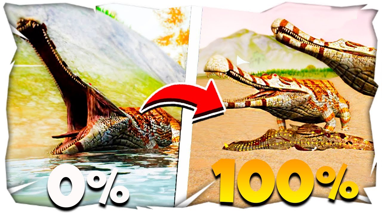 EU SOBREVIVI DO (0 a 100%) COM O SARCOSUCHUS! Nova Remodelagem - The Cursed Isle