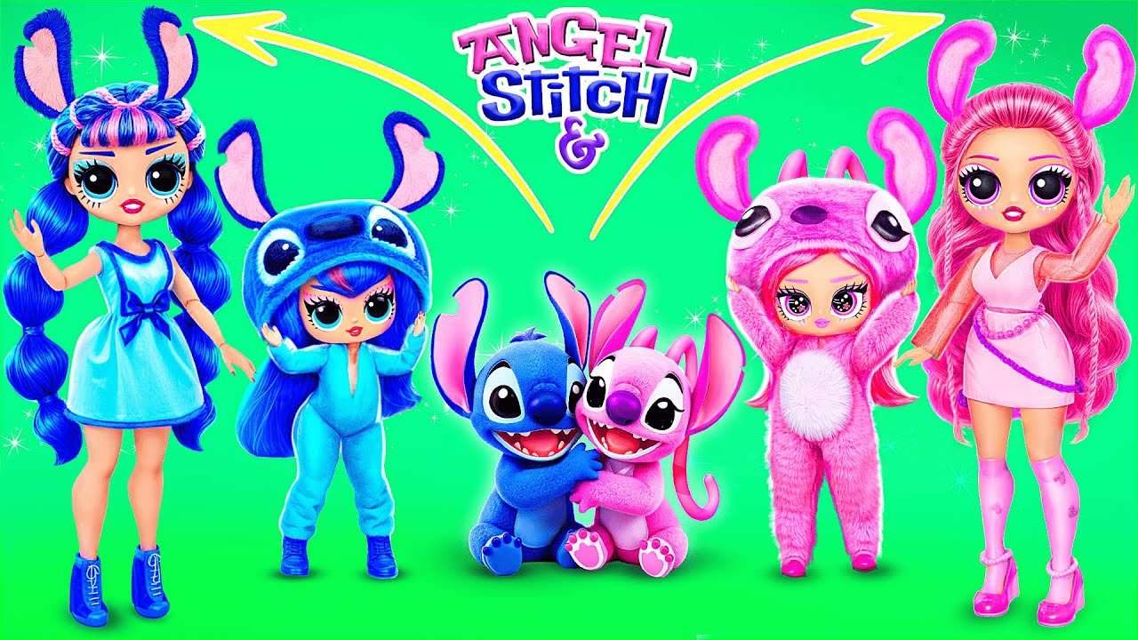 Stitch i Angel: Siostry Dorastają! Wyroby dla Lalki LOL Surprise