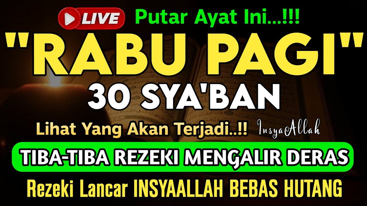 Putar Ayat ini Di Bulan Sya'ban - Segala Hajad Dikabulkan, Rezeki Mengalir Deras, Aamiin