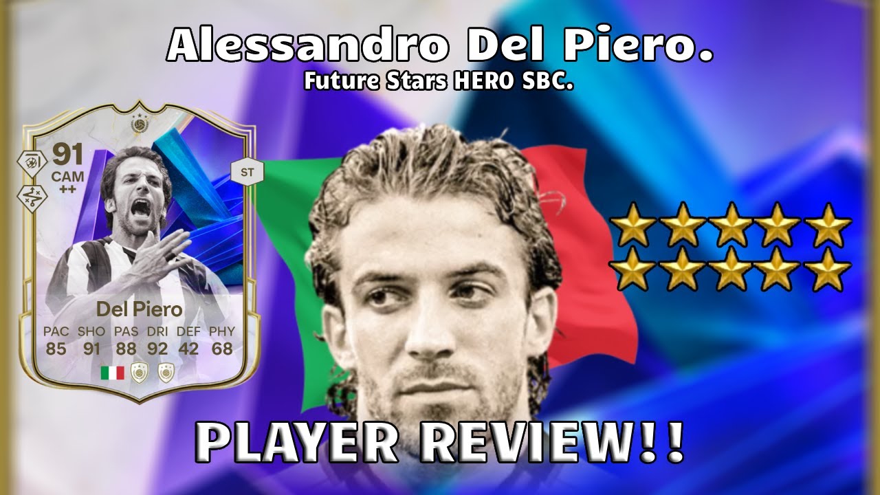 ⭐⚽ 91 Rated Alessandro Del Piero Player Review! FC Pro Champion ICON SBC.!⚽⭐ FC 26 Ultimate Team.