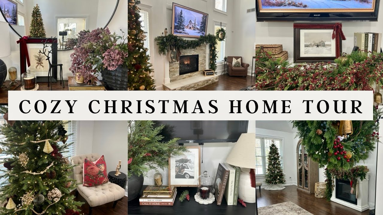 COZY CHRISTMAS HOME TOUR 2025 | DIY CHRISTMAS DECOR | HOLIDAY HOME VLOG #christmashometour