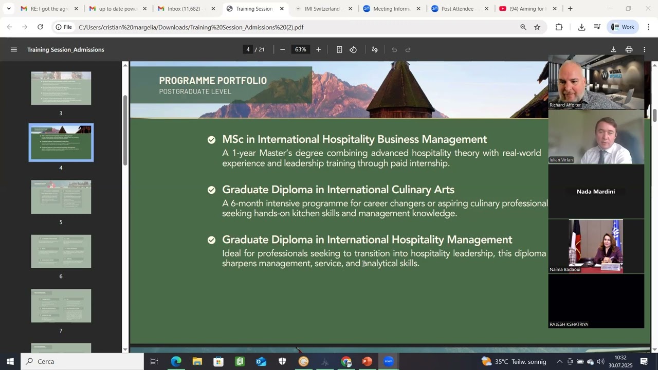 IMI Luzern Switzerland , Training Session