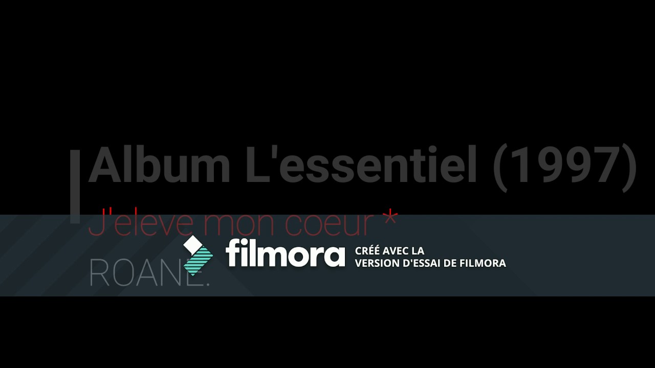 Album L'essentiel suite  Titre :  j’élève mon coeur (1997) ROANE.