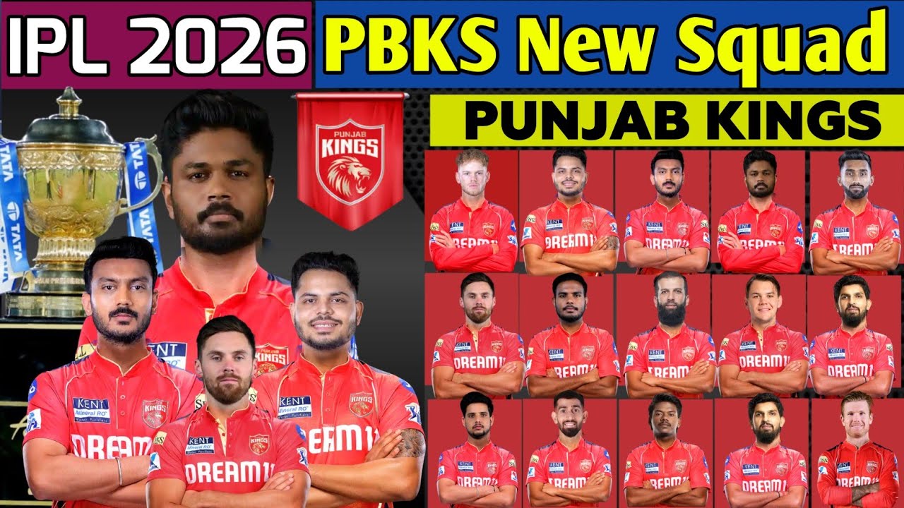 IPL 2025 | Punjab Kings New Squad | PBKS Squad 2026 | 2026 PBKS Squad | PBKS Full Squad 2026