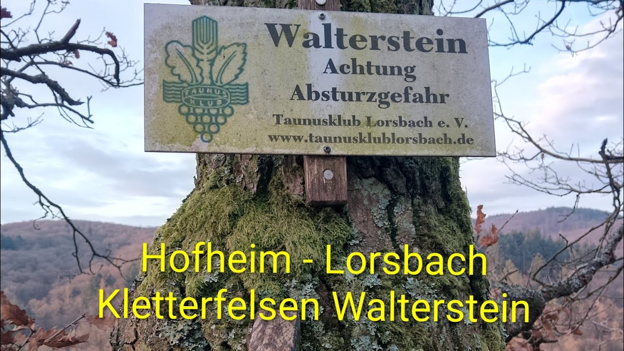 Wanderung Hofheim am Taunus OT Lorsbach zum Kletterfelsen Walterstein 