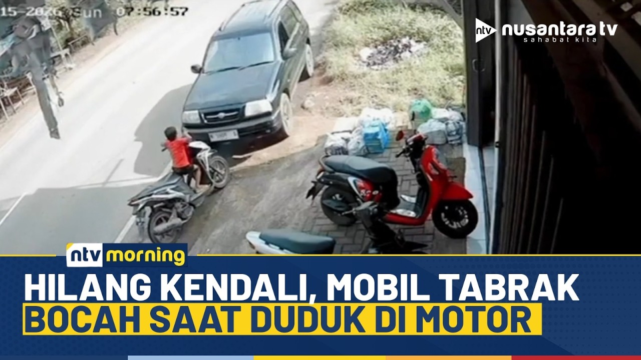 [LIVE] Hilang Kendali, Mobil Tabrak Bocah saat Duduk di Motor | NTV MORNING