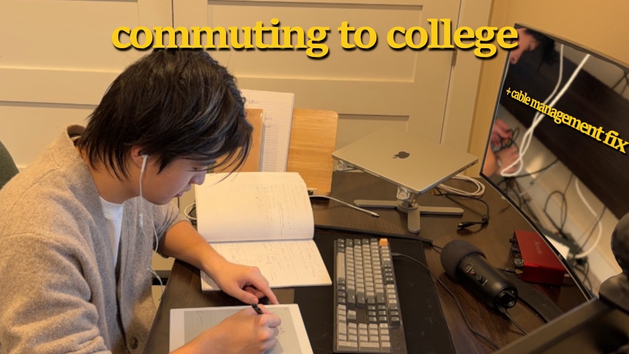 chill morning commuting to college + cleaning my setup