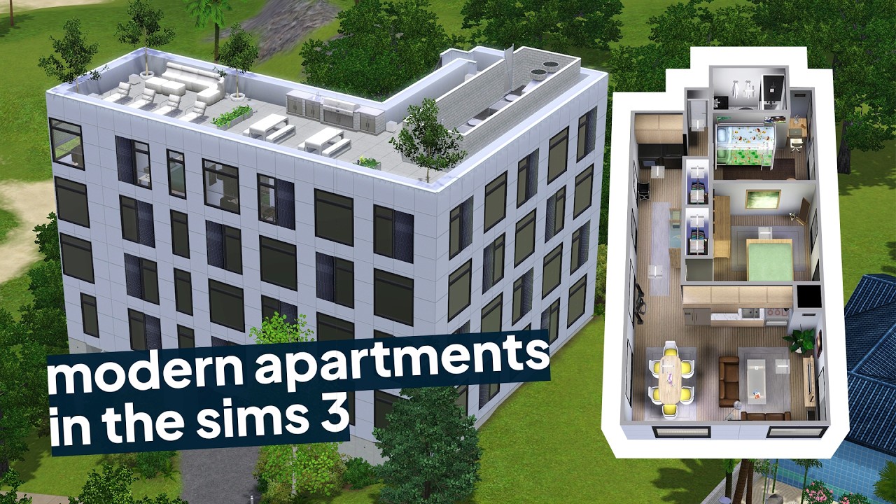 Строим современные квартиры в The Sims 3 [Спидбилд]