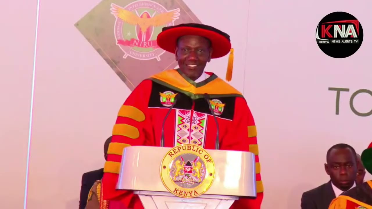 Listed to P Ruto's speech at National Intelligence and Research University Graduation, Nairobi