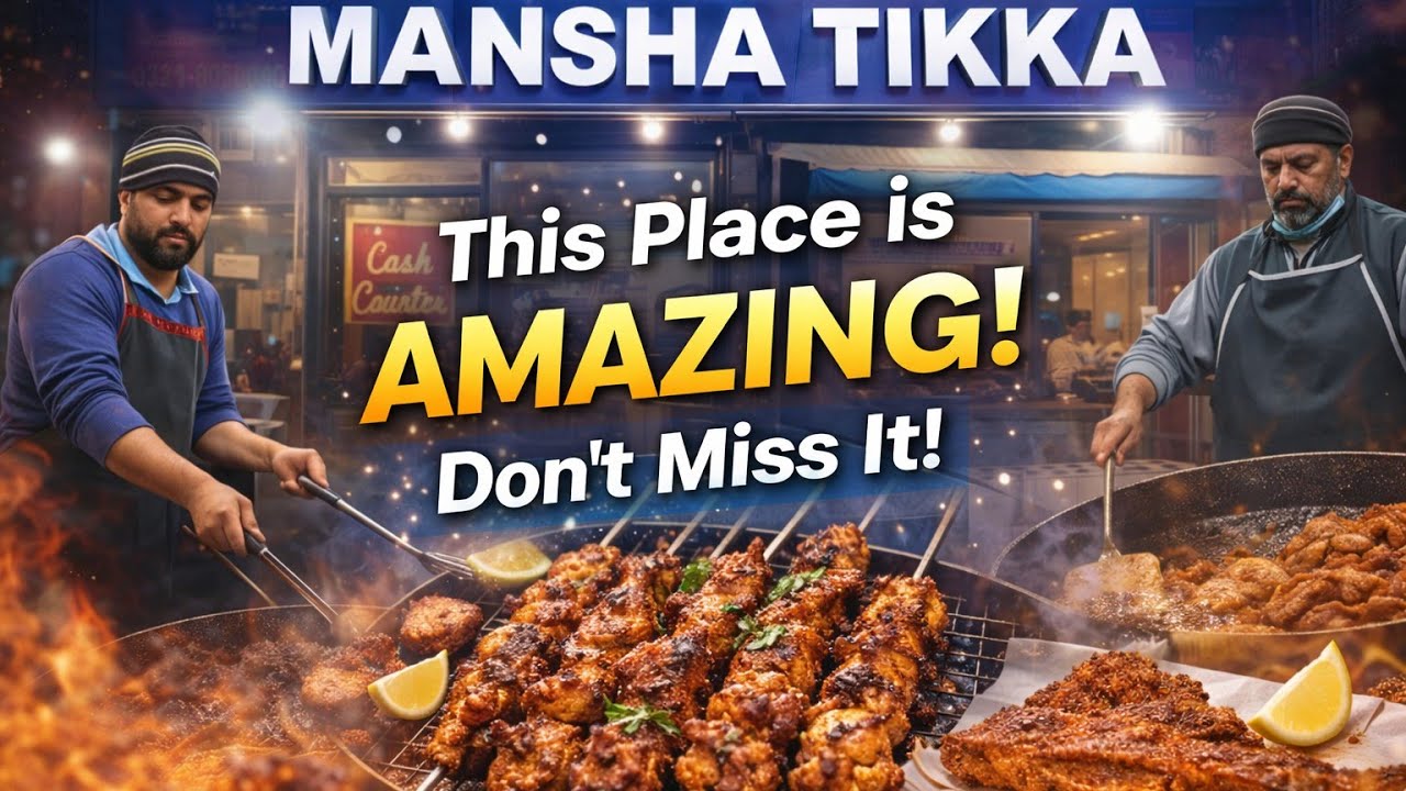 Mansha Tikka 😋 Near Saddar Lahore , Jora Pull Side , Fish Fry+BBQ 