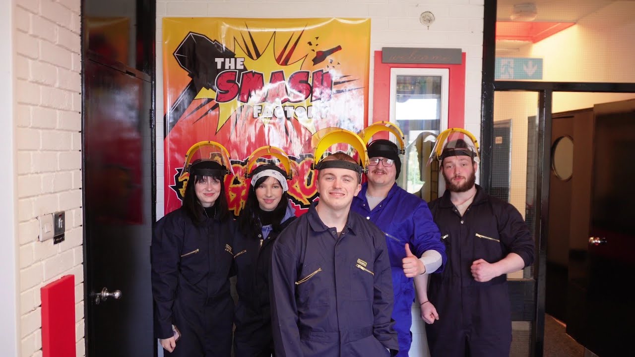 We went to a rage room! (the smash factory in Coleraine)