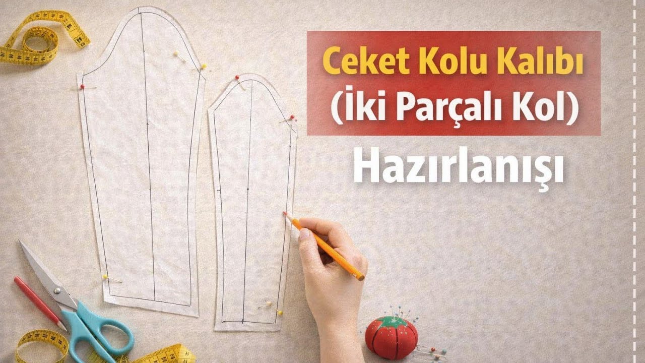 Ceket Kolu Kalıbı Hazırlama | İki Parçalı Kol Kalıbı Model Uygulama