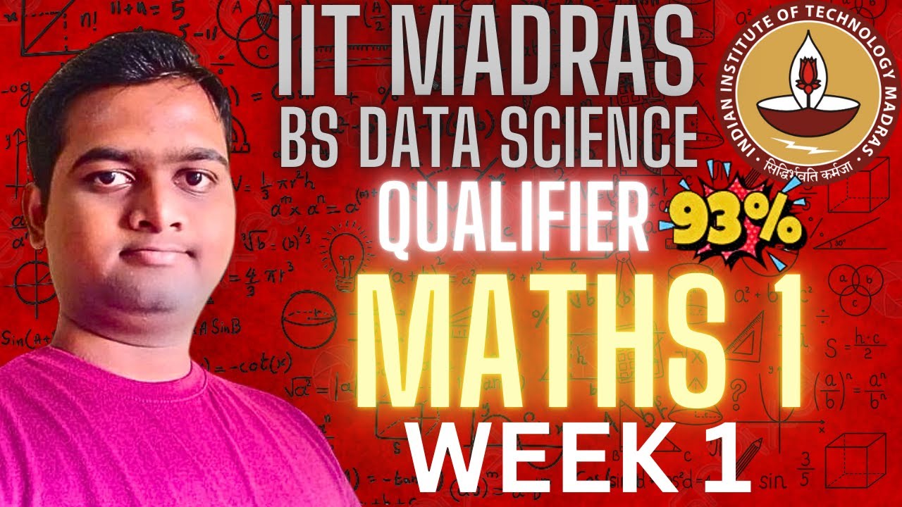 Mathematics 1 Week 1 Full Revision: Main Concept & Question For Qualifier IIT Madras BS Data Science