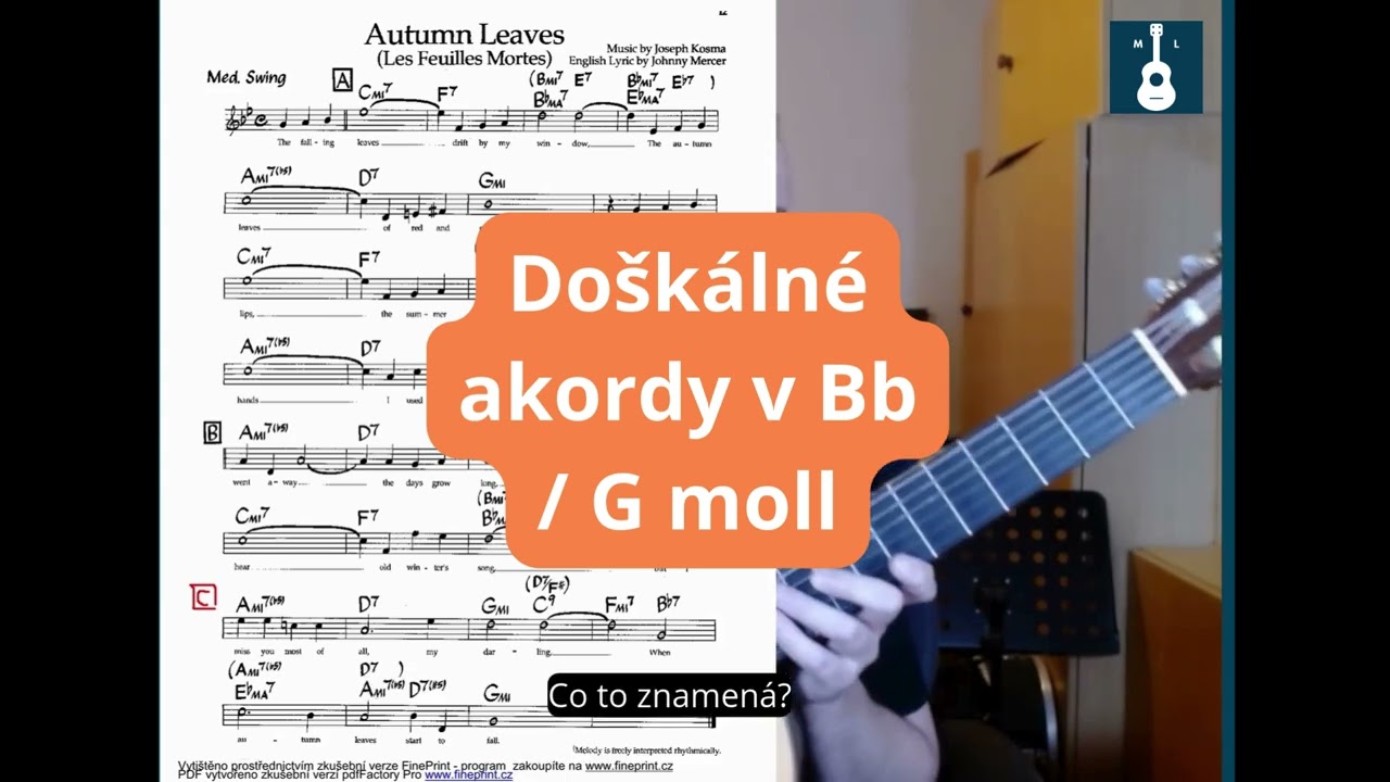AUTUMN LEAVES: HARMONICKÁ ANALÝZA ČÁST I.
