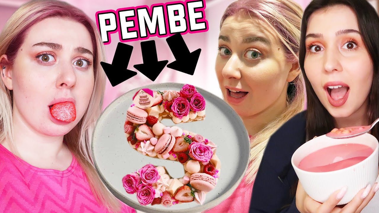 TEK RENK İFTAR MENÜSÜ 🍄| PEMBE 🍧