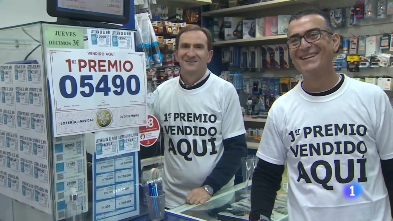 Un Décimo del 05490 en un bazar de Miajadas - (2022 Diciembre)