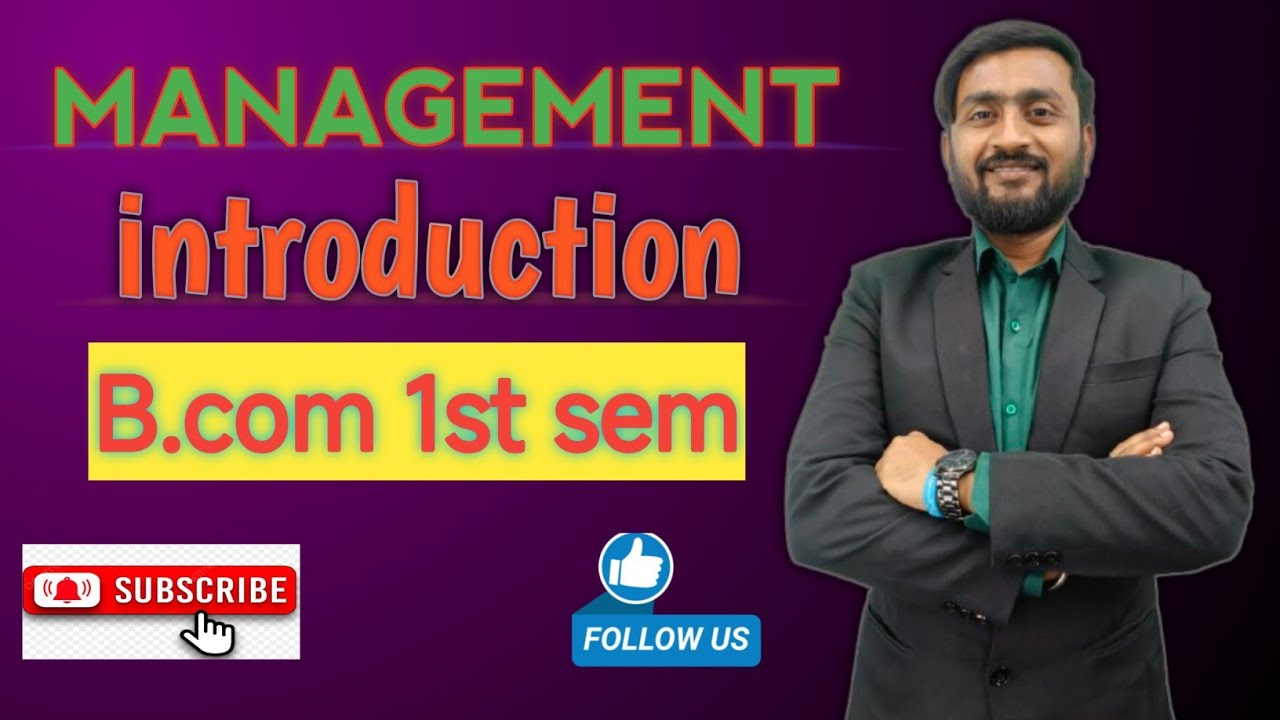 Management Introduction B.com 1st sem