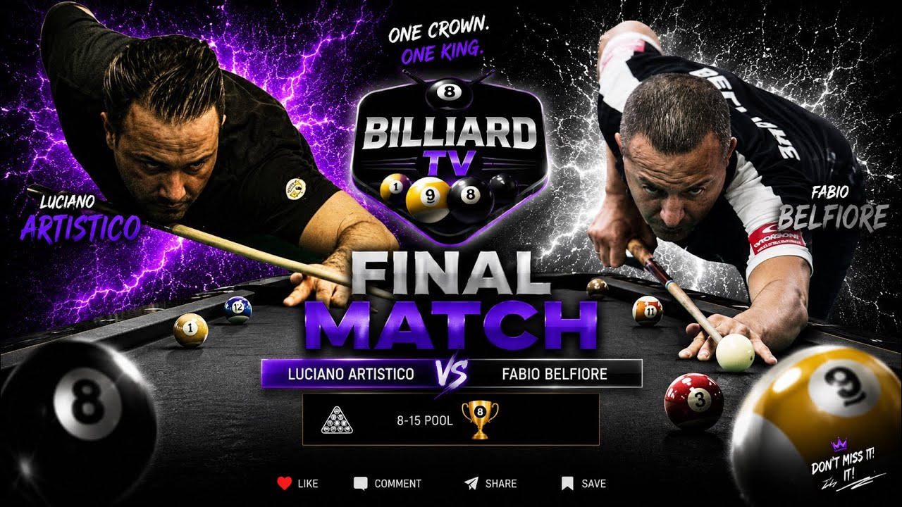 BELFIORE FABIO VS ARTISTICO LUCIANO Finale Campionato Italiano 2019 BILLIARD TV