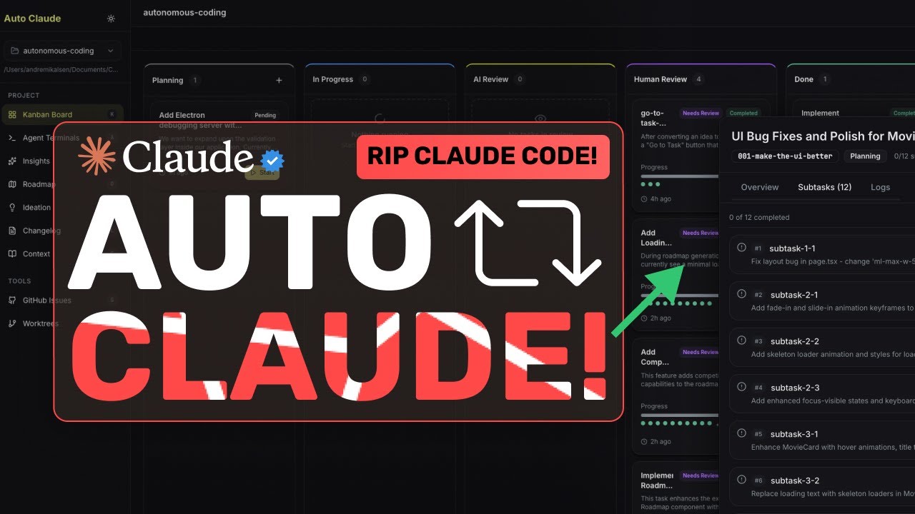 Auto Claude: Этот инструмент с открытым исходным кодом превращает код CLAUDE в менеджер проектов!