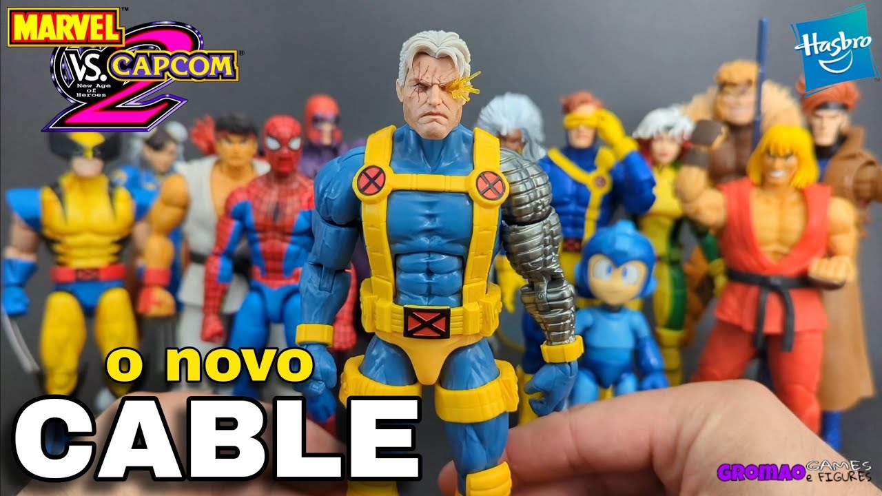 🇧🇷 Cable Marvel vs Capcom 2. X-Men Marvel Legends Action Figure Zabu Wave BAF Hasbro 2024